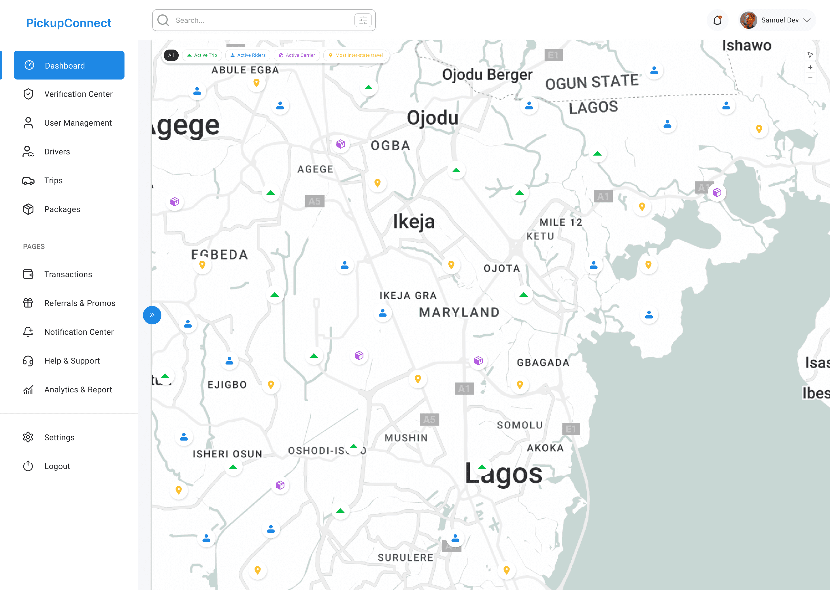 Map-based logistics project